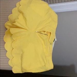 J Crew Scalloped Yellow Shorts